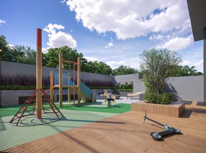 Playground — perspectiva ilustrativa