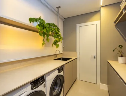 Área de serviço do decorado — foto real do decorado
