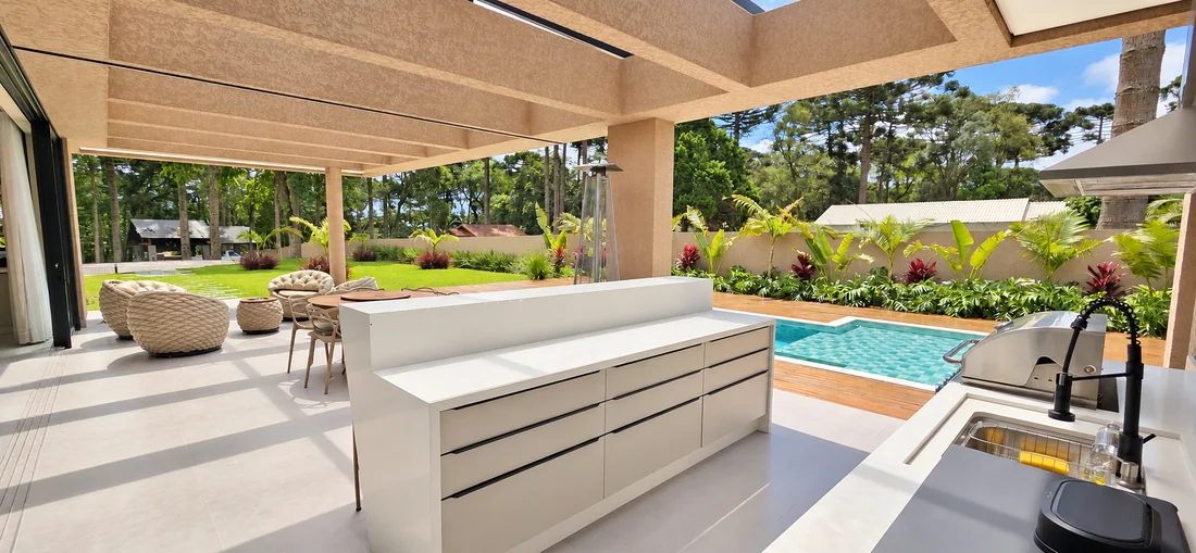Bancada da varanda gourmet — casa em Piraquara